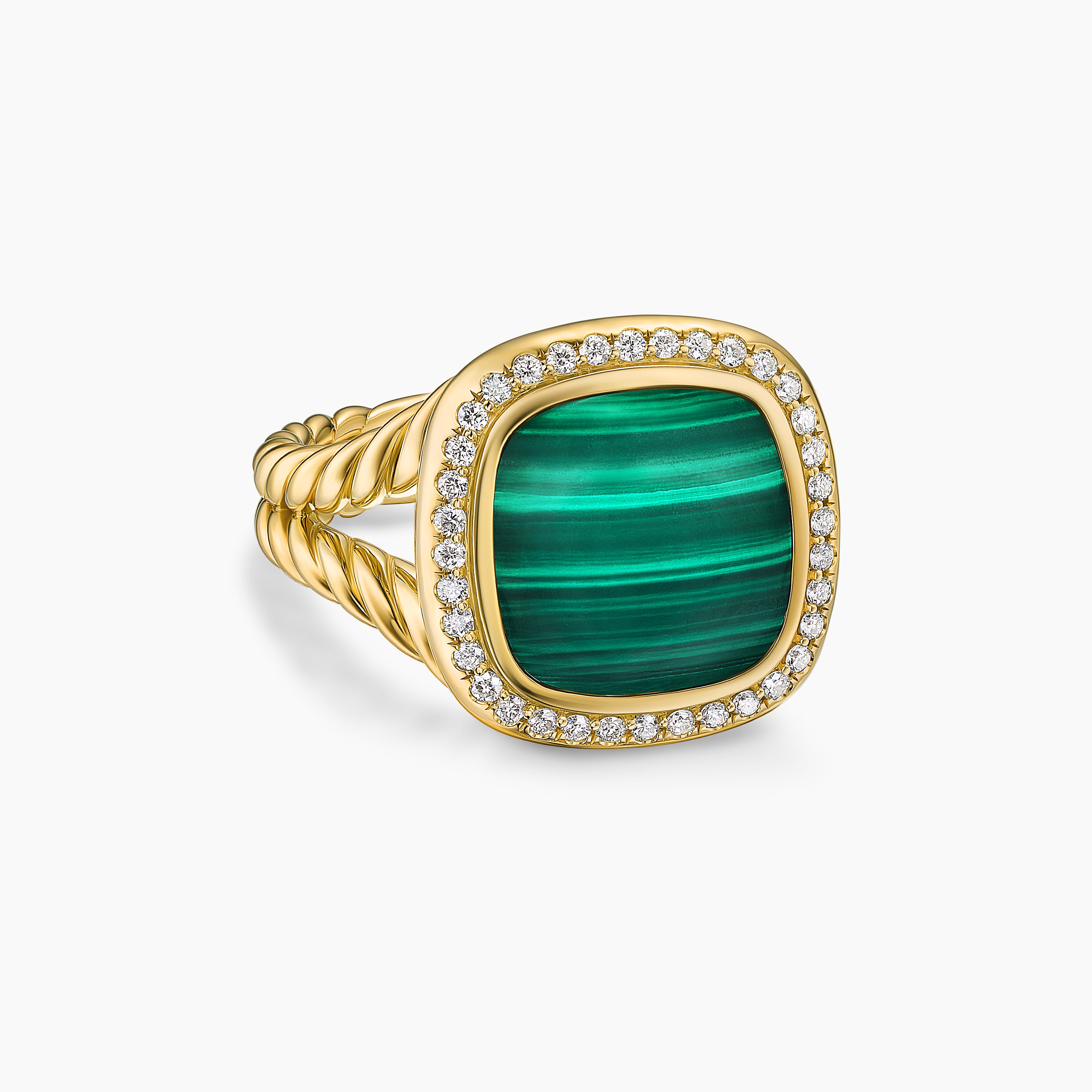 Bague Albion en or jaune 18 carats et diamants, 11 mm femme 