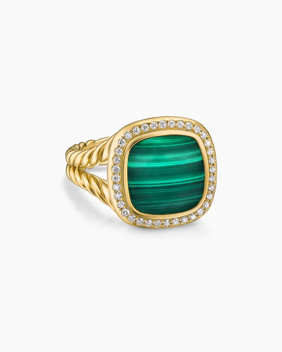 Albion Ring in 18K Yellow Gold with Diamonds, 11mm