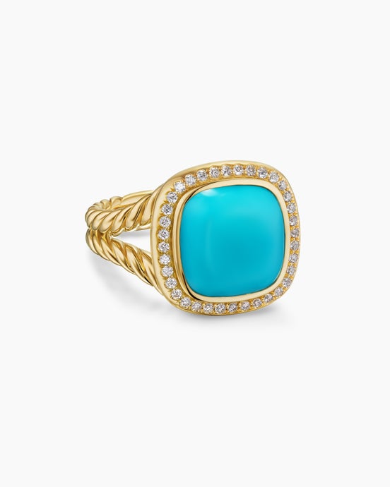 Albion Ring in 18K Yellow Gold with Diamonds, 11mm