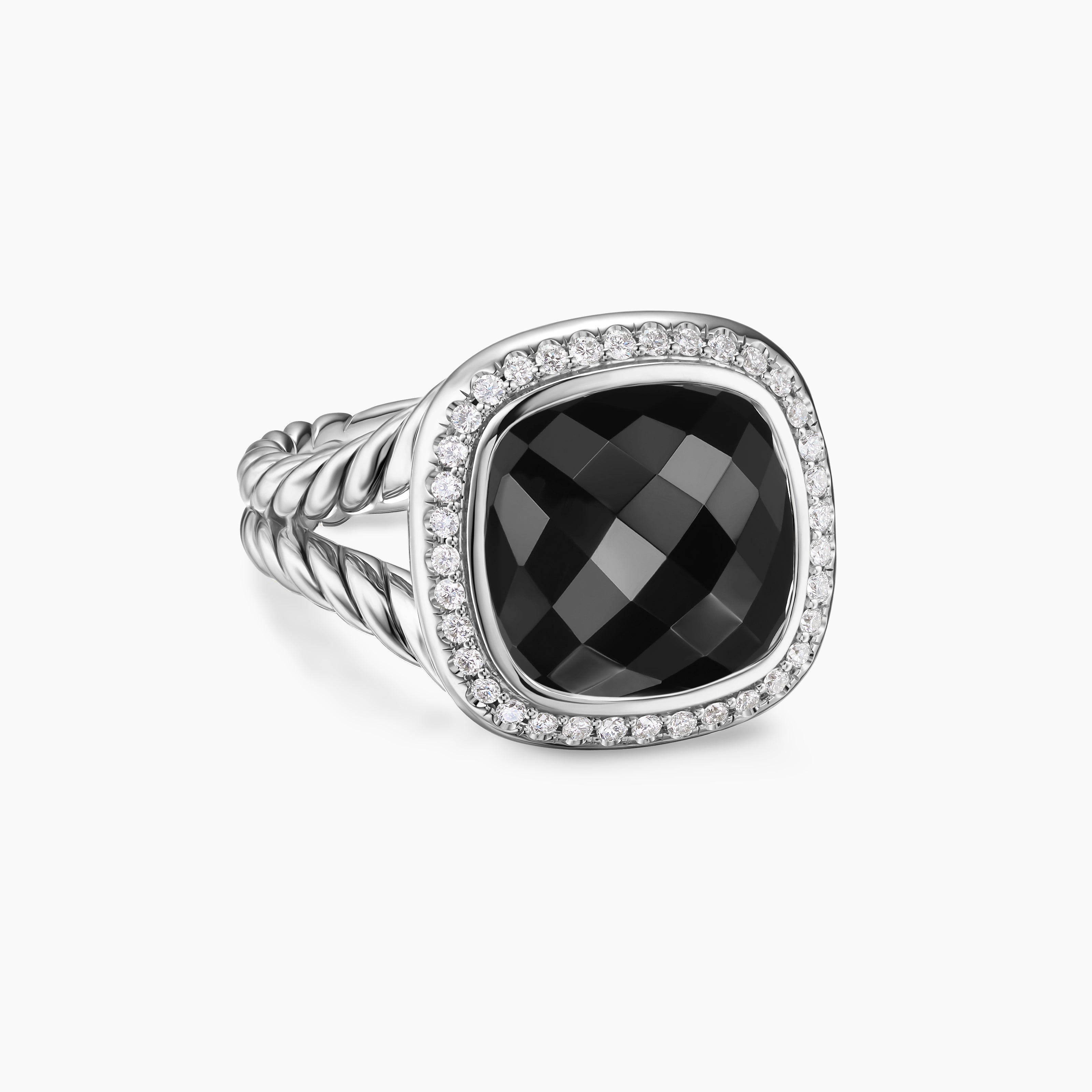 Womens Albion Ring in Sterling Silver with Diamonds, 11mm