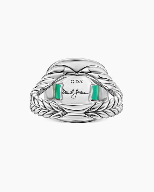 Womens Albion® Ring in Sterling Silver with Lagoon Orchid and Diamonds, 11mm