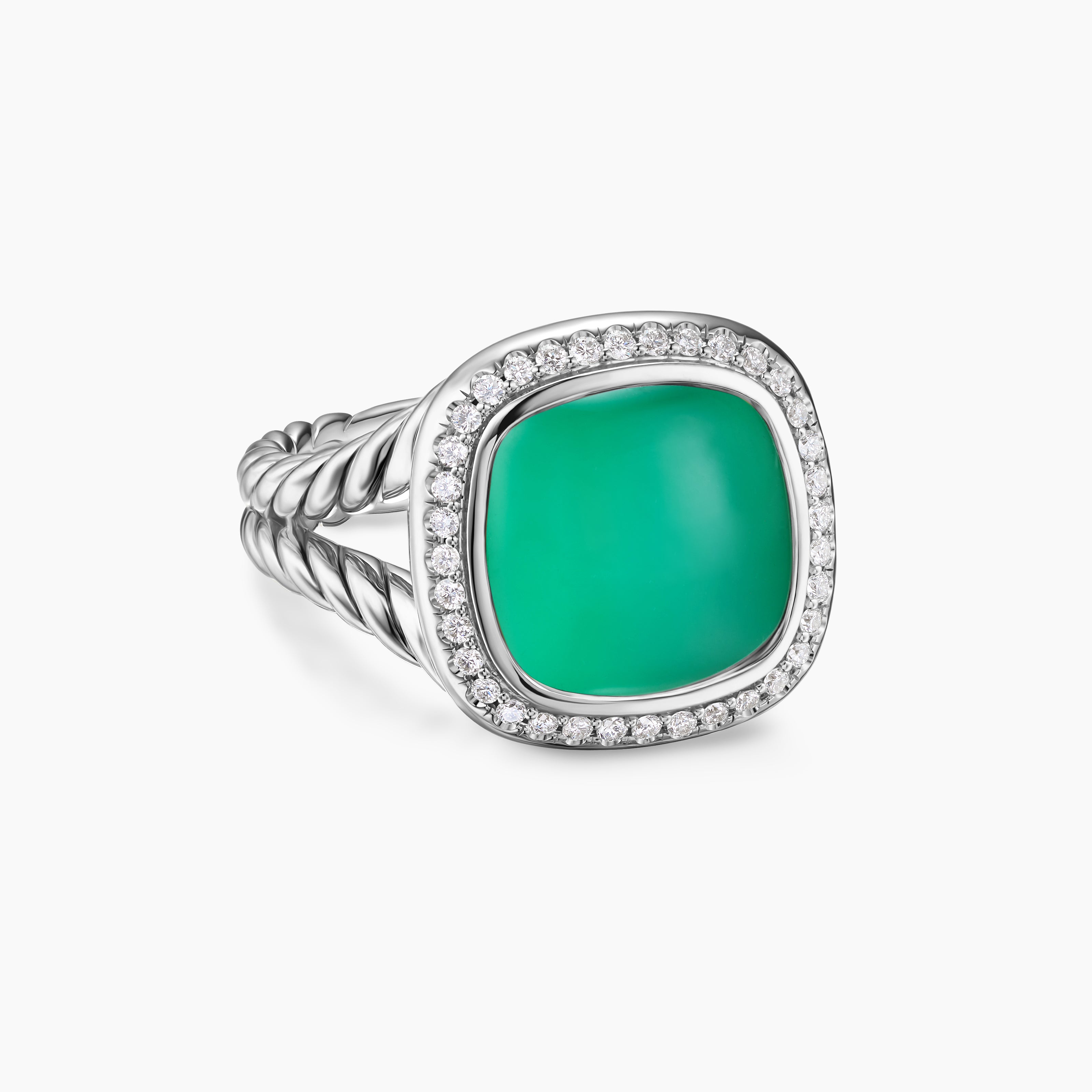 Womens Albion Ring in Sterling Silver with Diamonds, 11mm