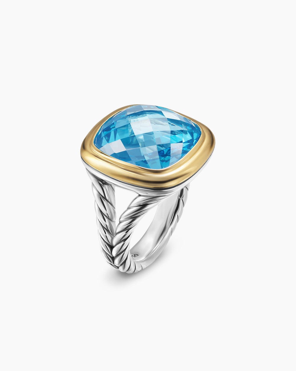 Bague Albion en argent sterling avec or jaune 18 carats, 15 mm femmes