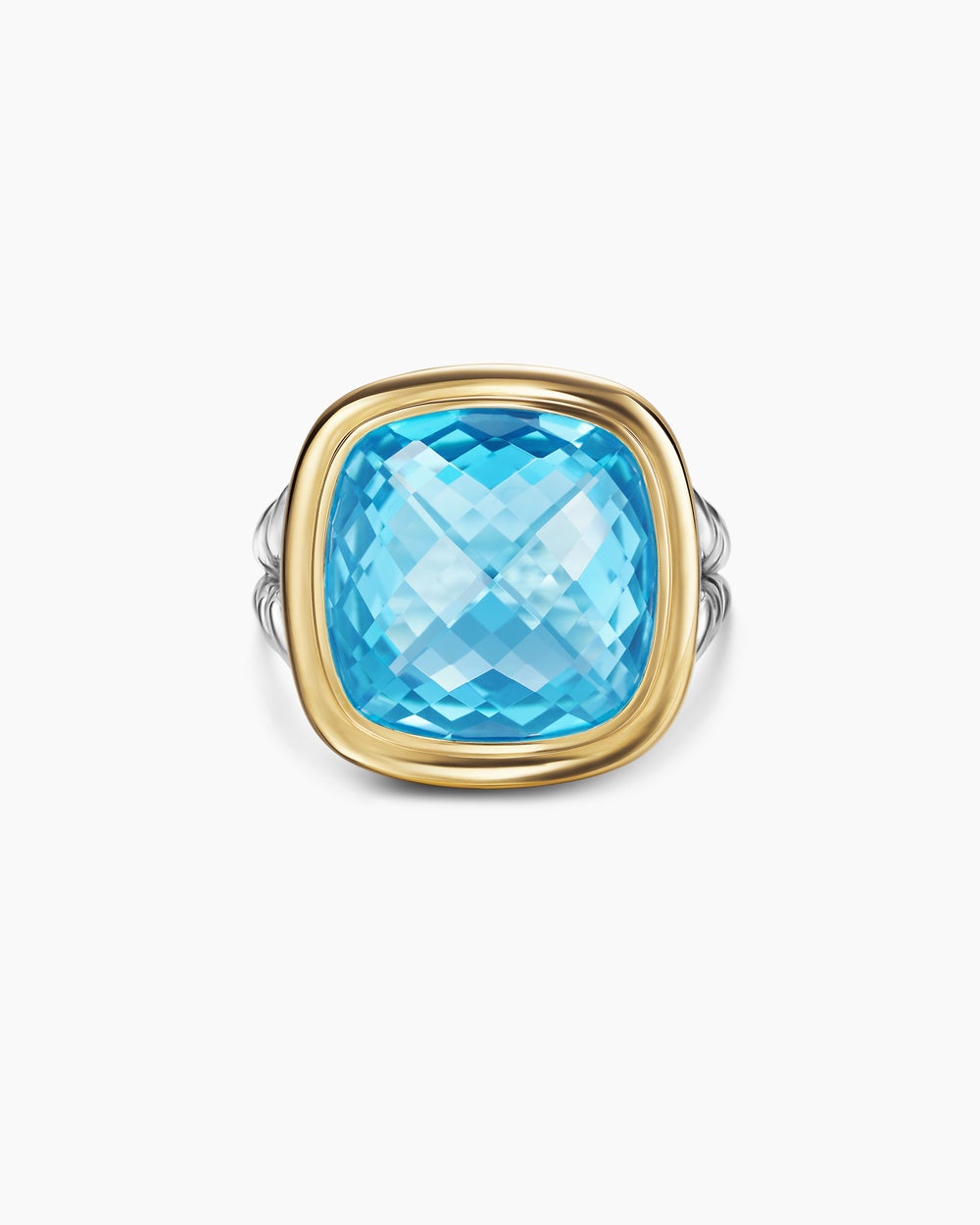 Bague Albion en argent sterling avec or jaune 18 carats, 15 mm femmes