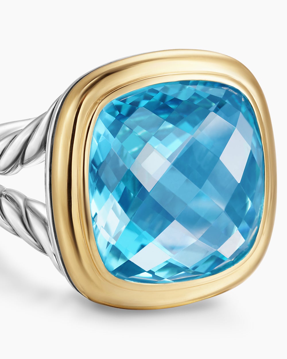 Bague Albion en argent sterling avec or jaune 18 carats, 15 mm femmes