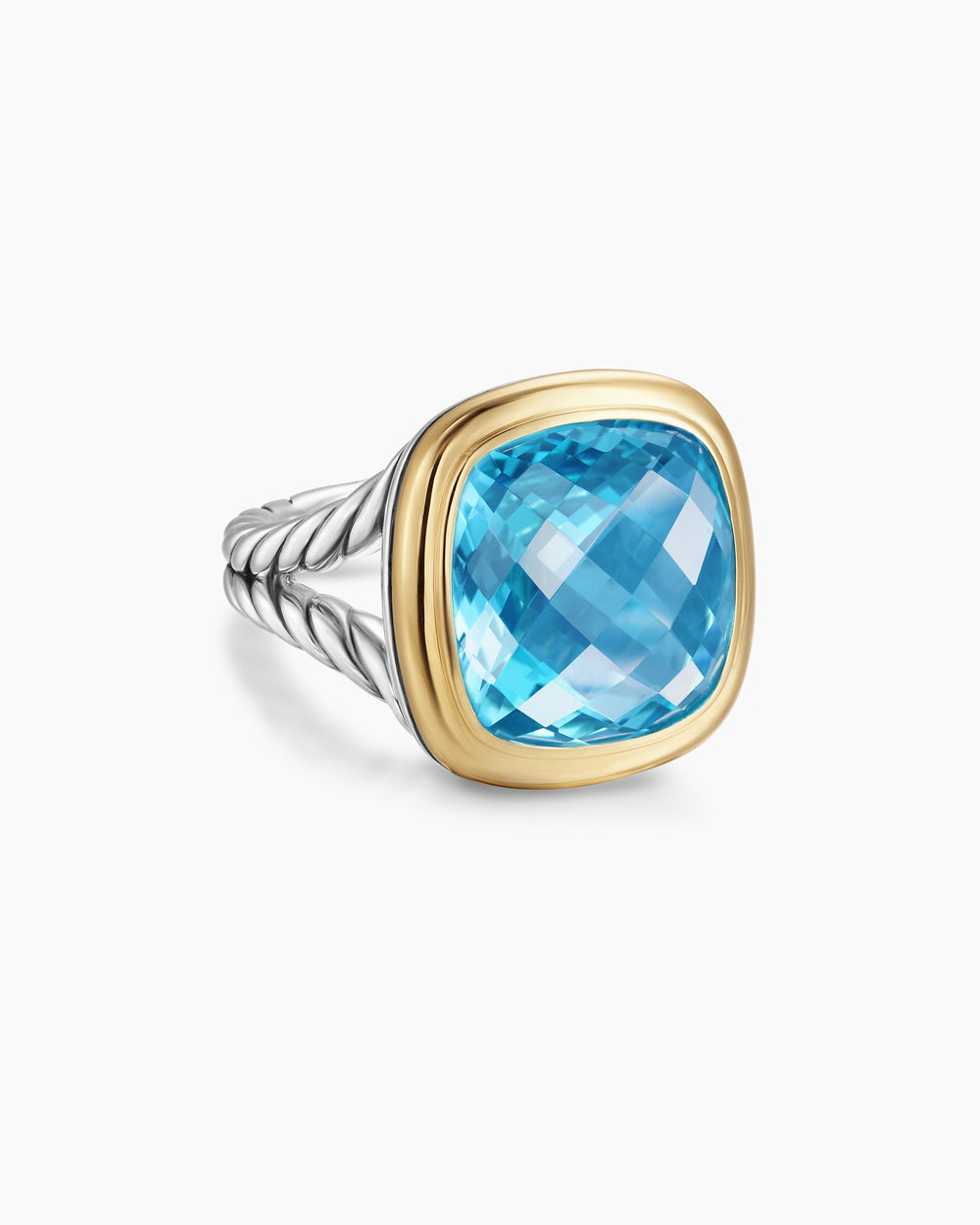 Bague Albion en argent sterling avec or jaune 18 carats, 15 mm femmes
