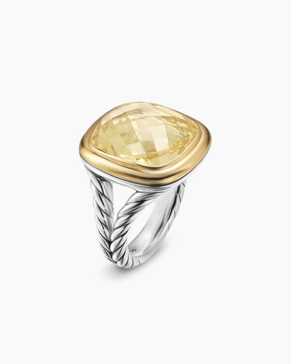 Albion Ring in Sterling Silver with 18K Yellow Gold, 15mm