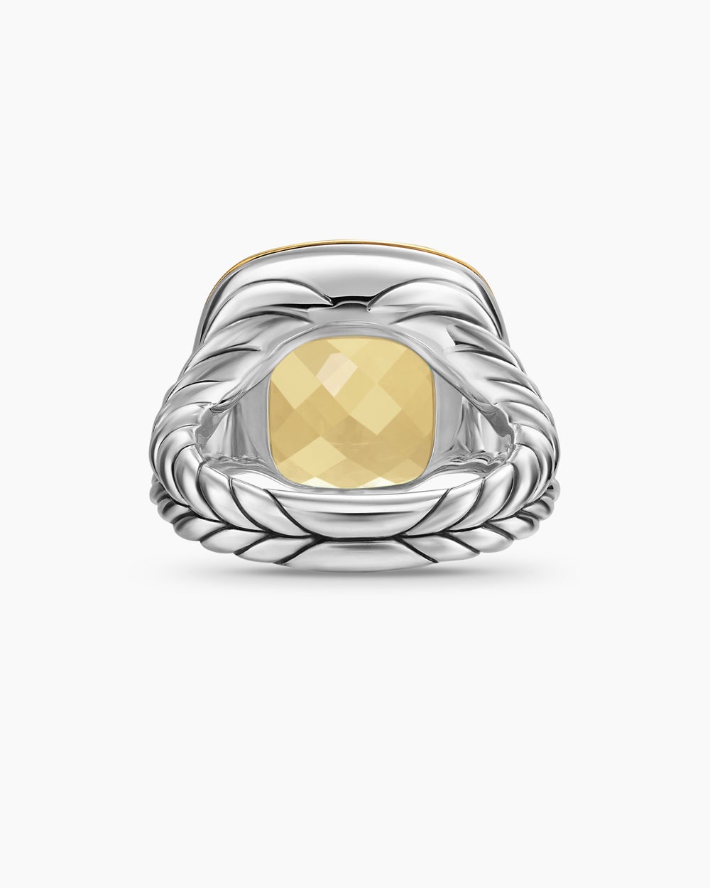 Bague Albion en argent sterling avec or jaune 18 carats, 15 mm femmes