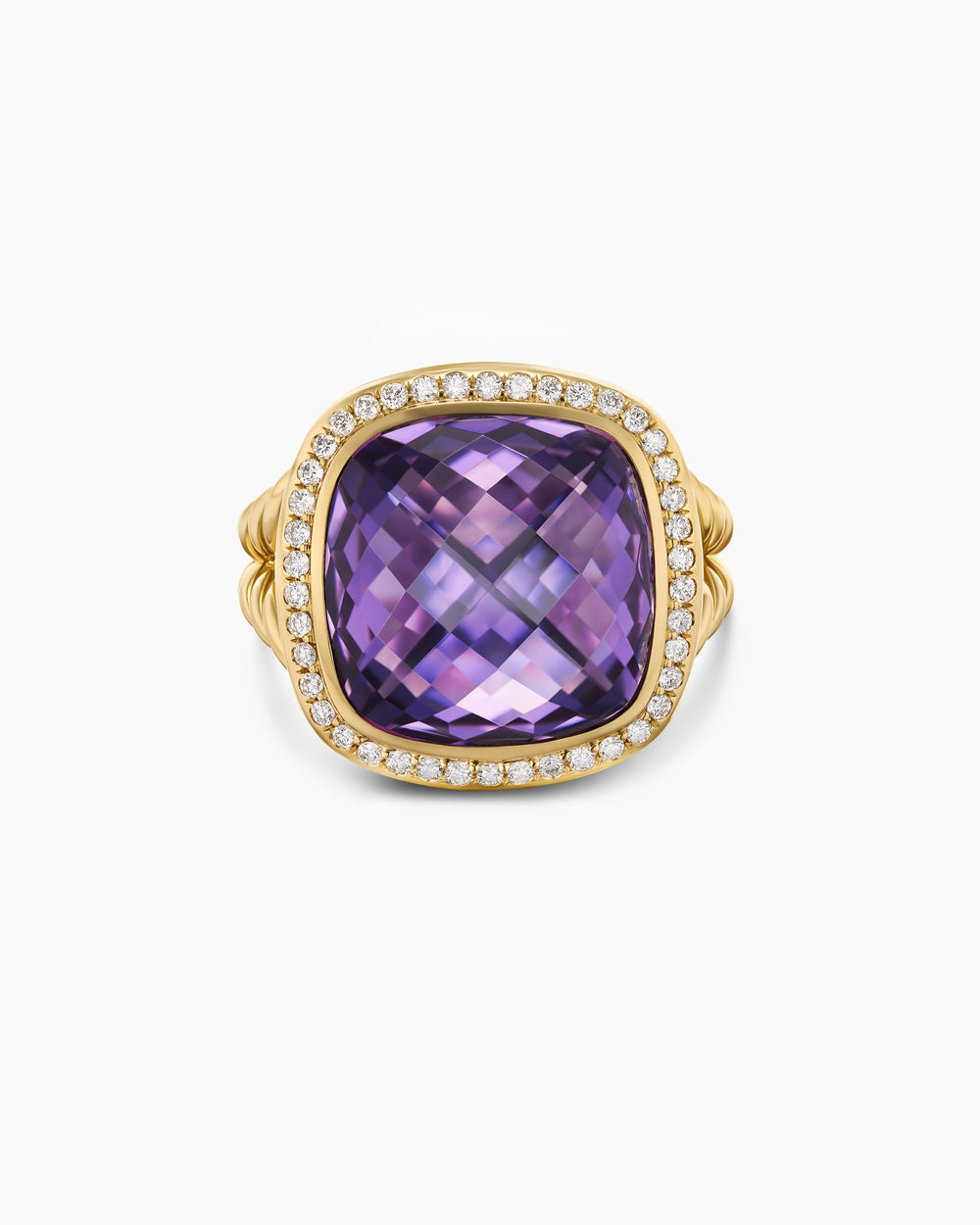 Bague Albion en or jaune 18 carats avec diamants, 15 mm femmes