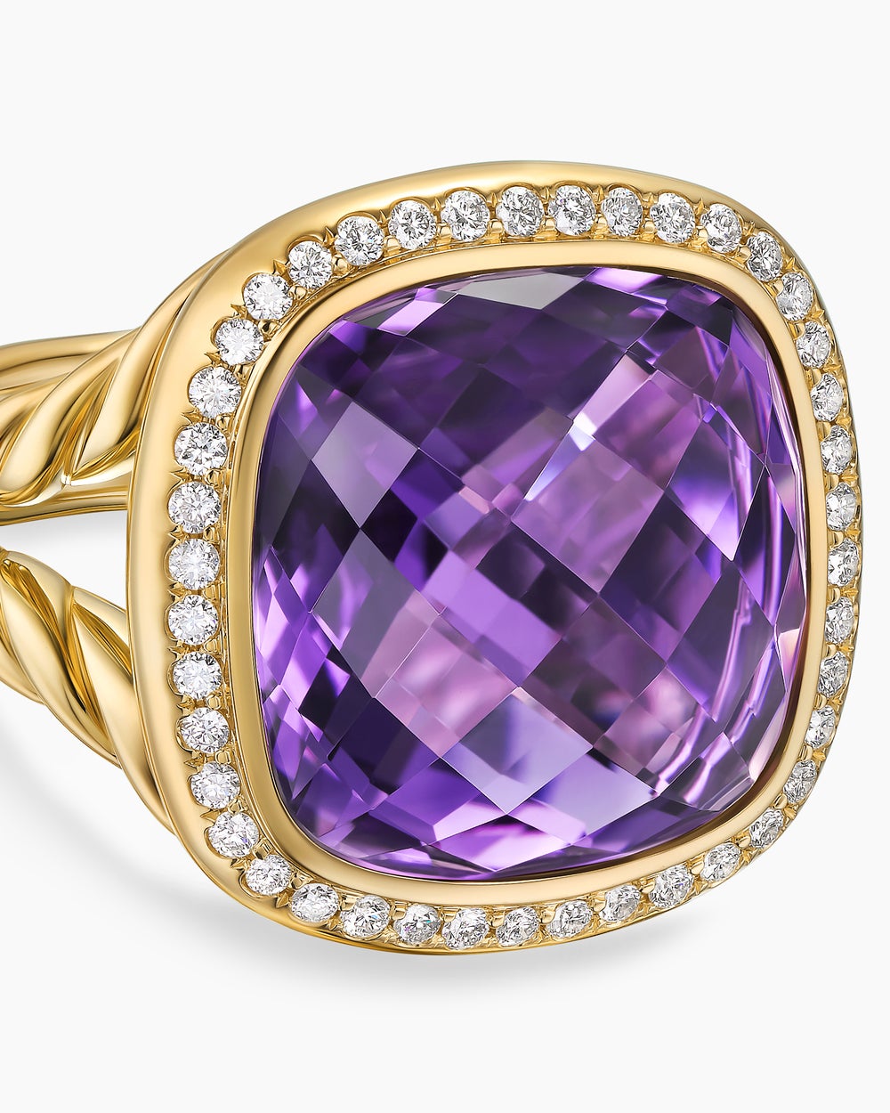 Bague Albion en or jaune 18 carats avec diamants, 15 mm femmes