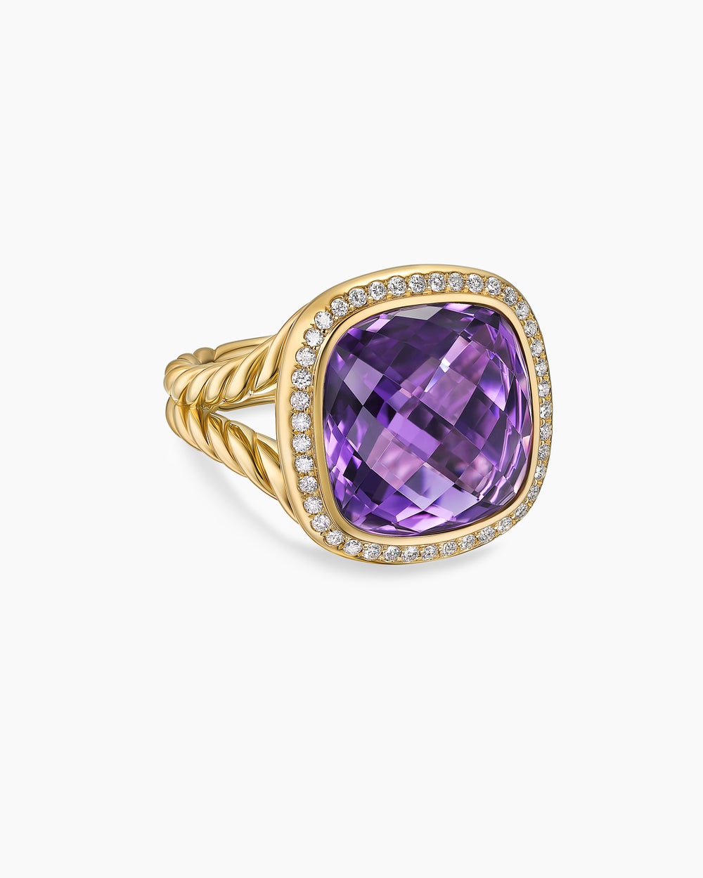 Bague Albion en or jaune 18 carats avec diamants, 15 mm femmes