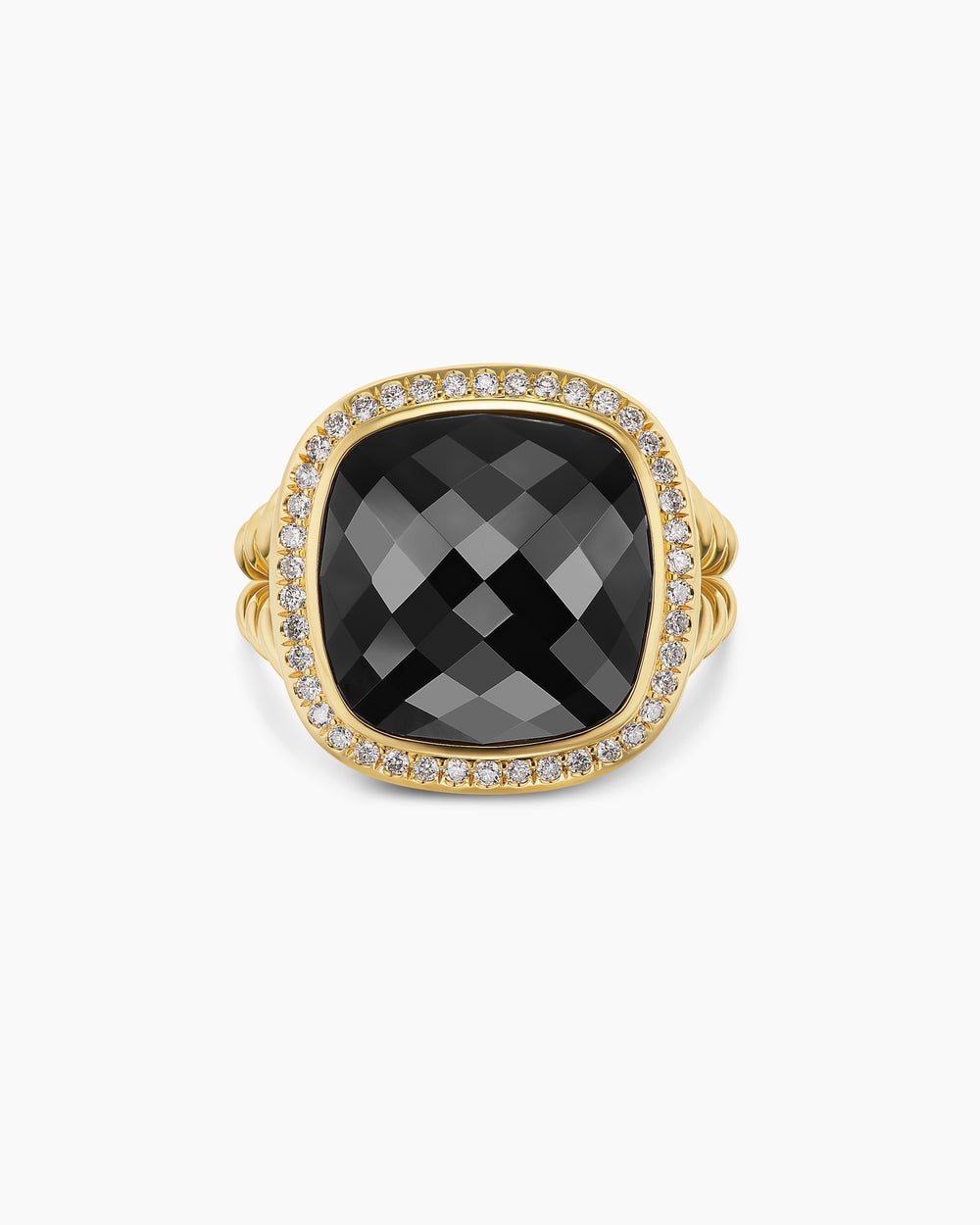Womens Albion Ring in 18ct Yellow Gold with Diamonds, 15mm