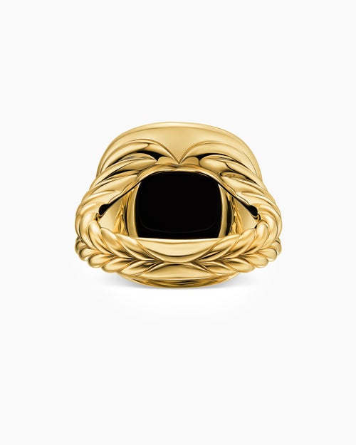 Womens Albion Ring in 18K Yellow Gold with Diamonds, 15mm