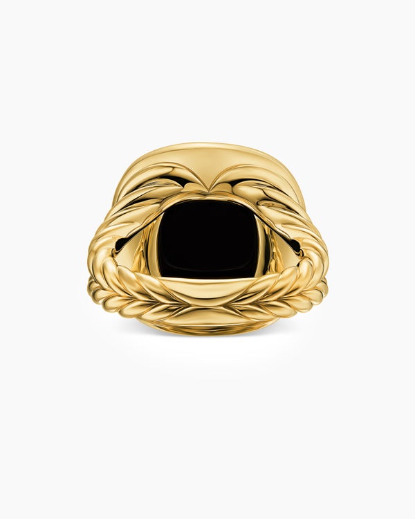 Albion Ring in 18K Yellow Gold with Diamonds, 15mm