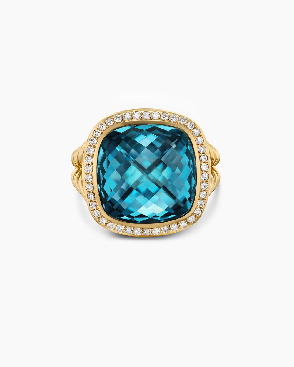 Womens Albion Ring in 18ct Yellow Gold with Diamonds, 15mm