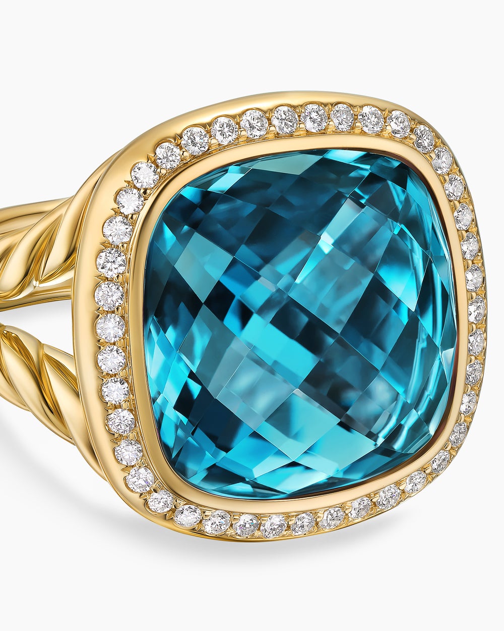 Womens Albion Ring in 18ct Yellow Gold with Diamonds, 15mm