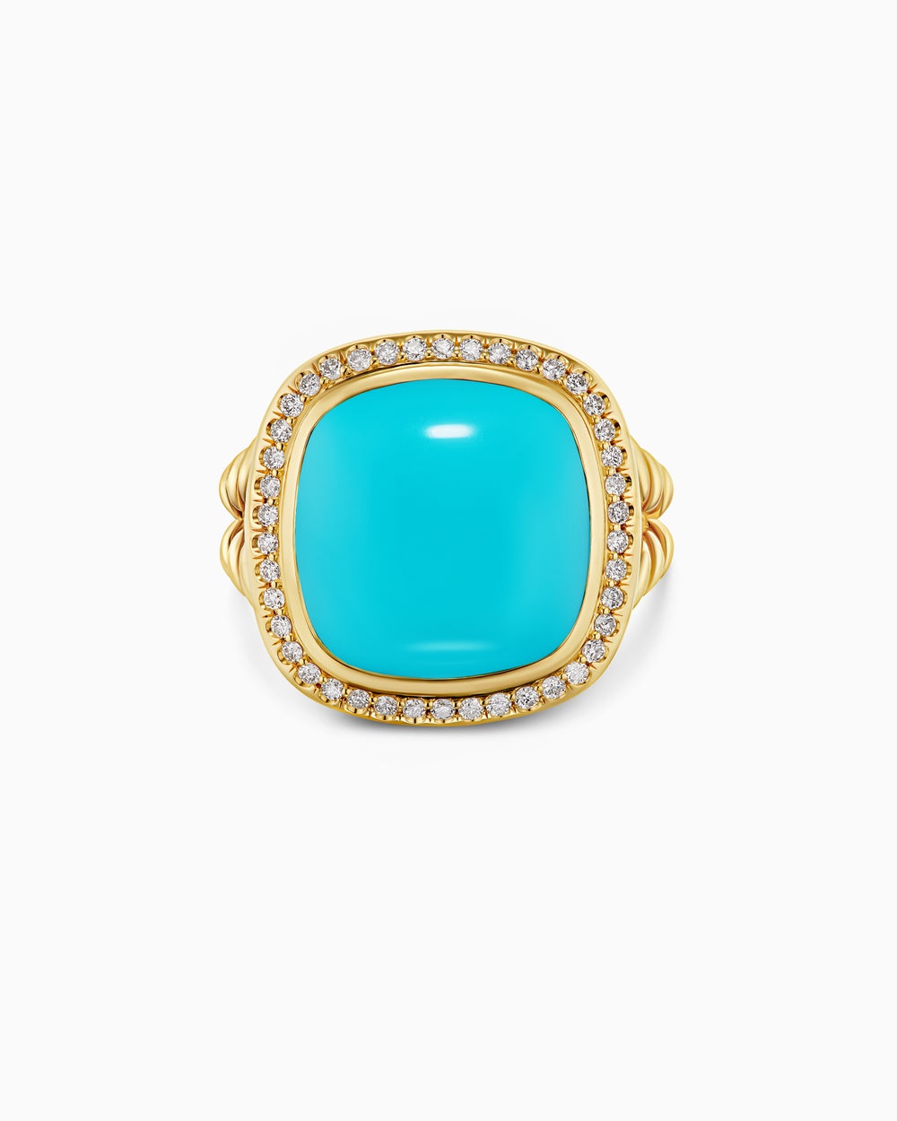 Womens Albion Ring in 18ct Yellow Gold with Diamonds, 15mm