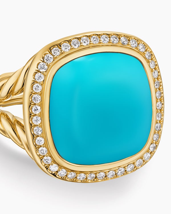 Albion Ring in 18K Yellow Gold with Diamonds, 15mm