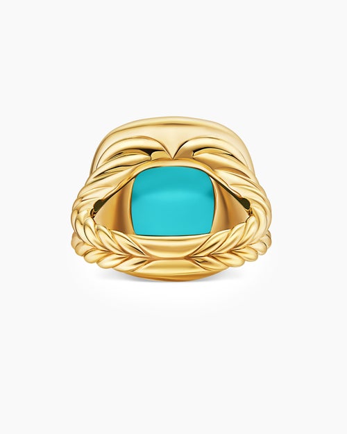 Womens Albion Ring in 18K Yellow Gold with Diamonds, 15mm