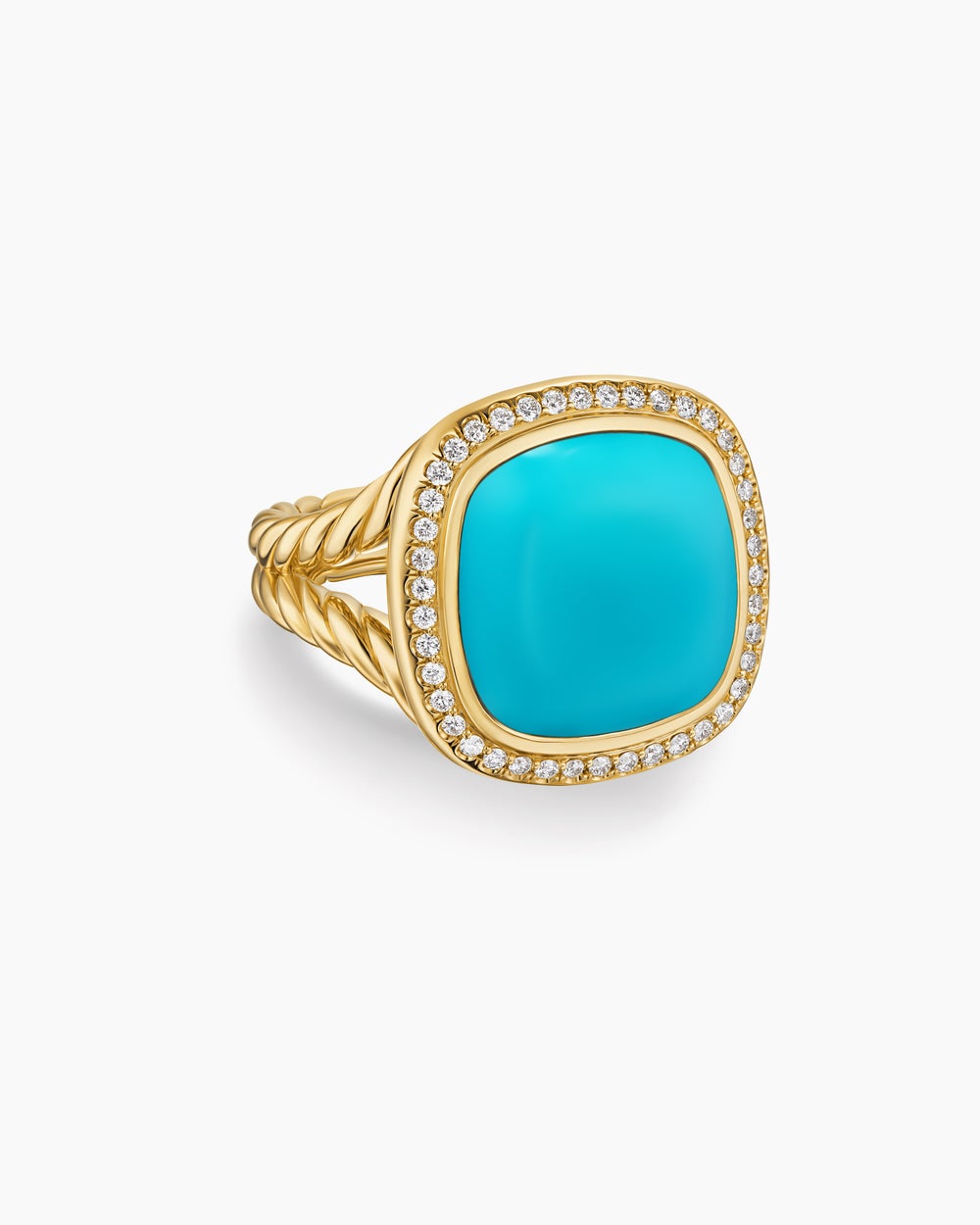 Womens Albion Ring in 18ct Yellow Gold with Diamonds, 15mm