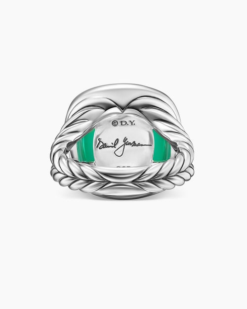 Womens Albion Ring in Sterling Silver with Diamonds, 15mm
