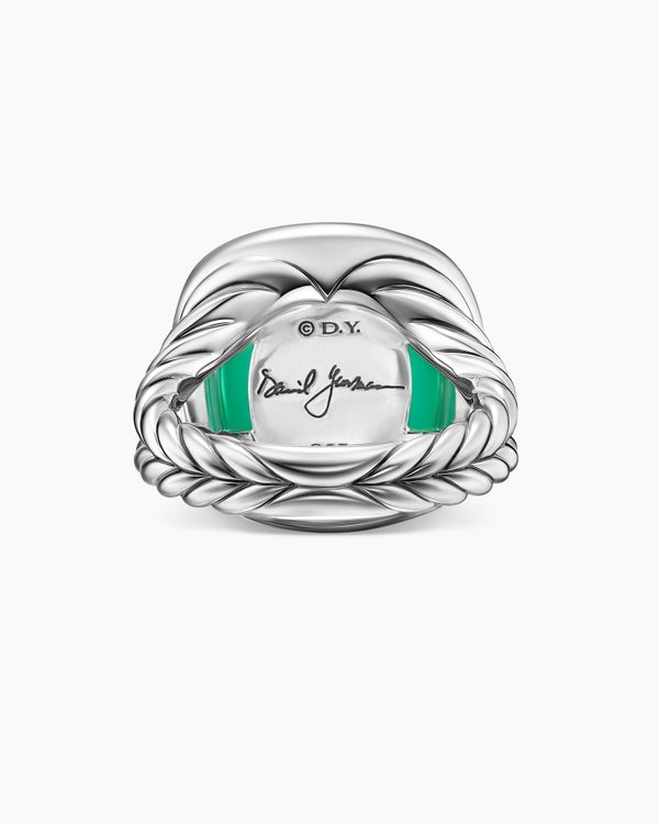 Albion Ring in Sterling Silver with Diamonds, 15mm