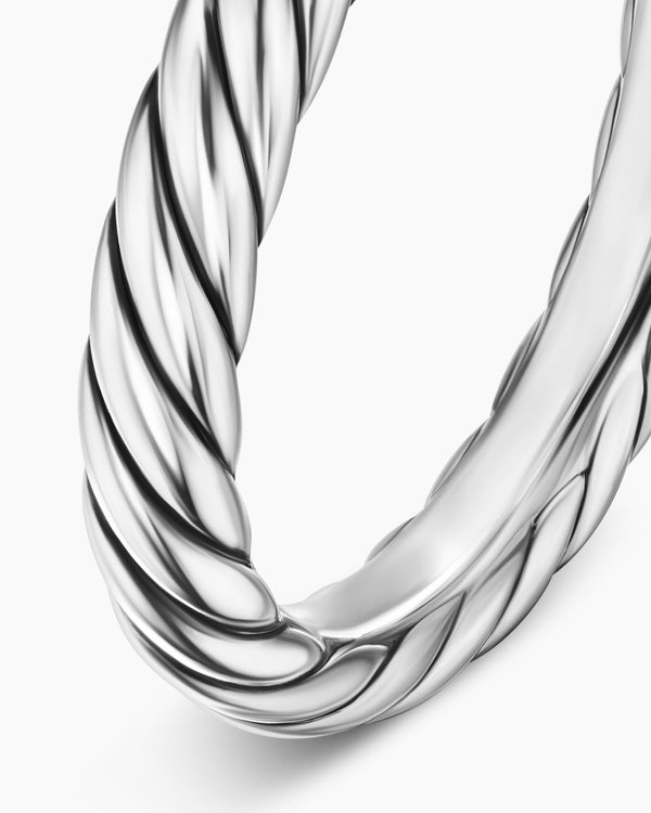 Cable Band Ring in Sterling Silver, 3.4mm