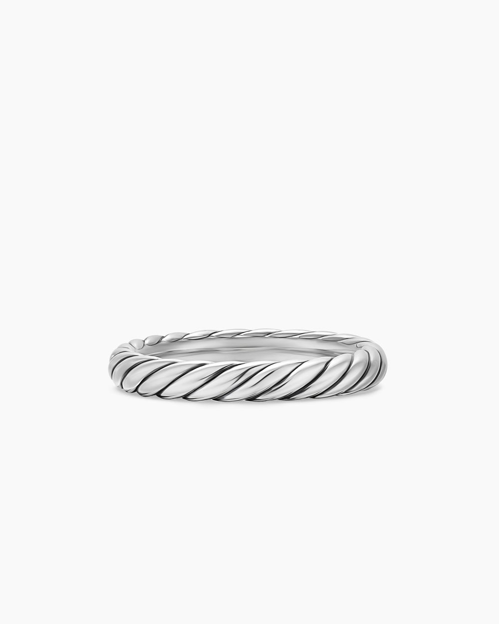 Anneau Cable en argent sterling, 3,4 mm femmes