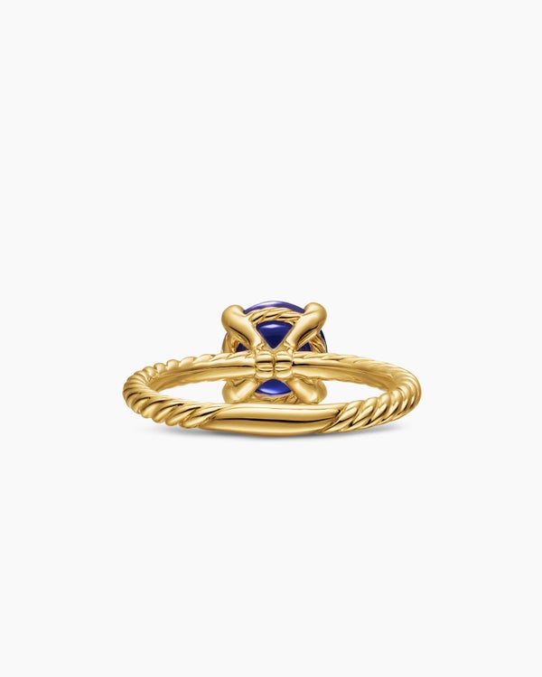 Petite Chatelaine Ring in 18K Yellow Gold with Diamonds, 8mm