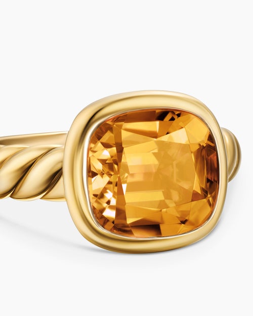 Womens DY Mercer® Color Stone Ring in 18K Yellow Gold with Citrine, 10mm