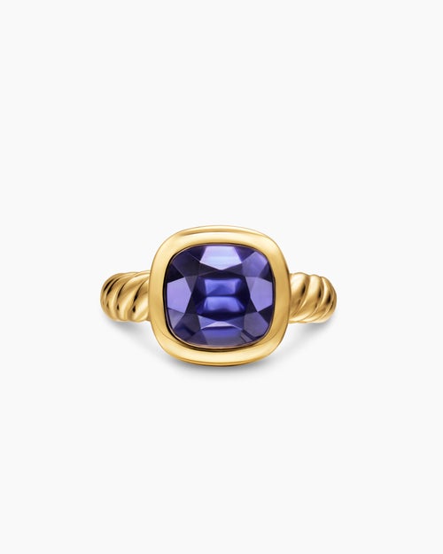 Womens DY Mercer Color Stone Ring in 18K Yellow Gold, 10mm