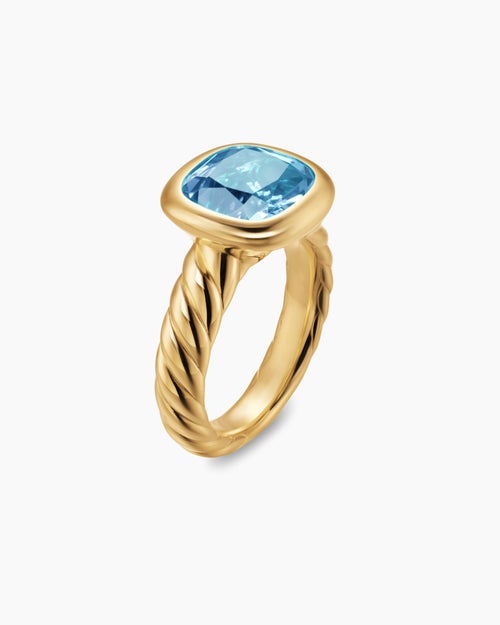 Womens DY Mercer Color Stone Ring in 18K Yellow Gold, 10mm