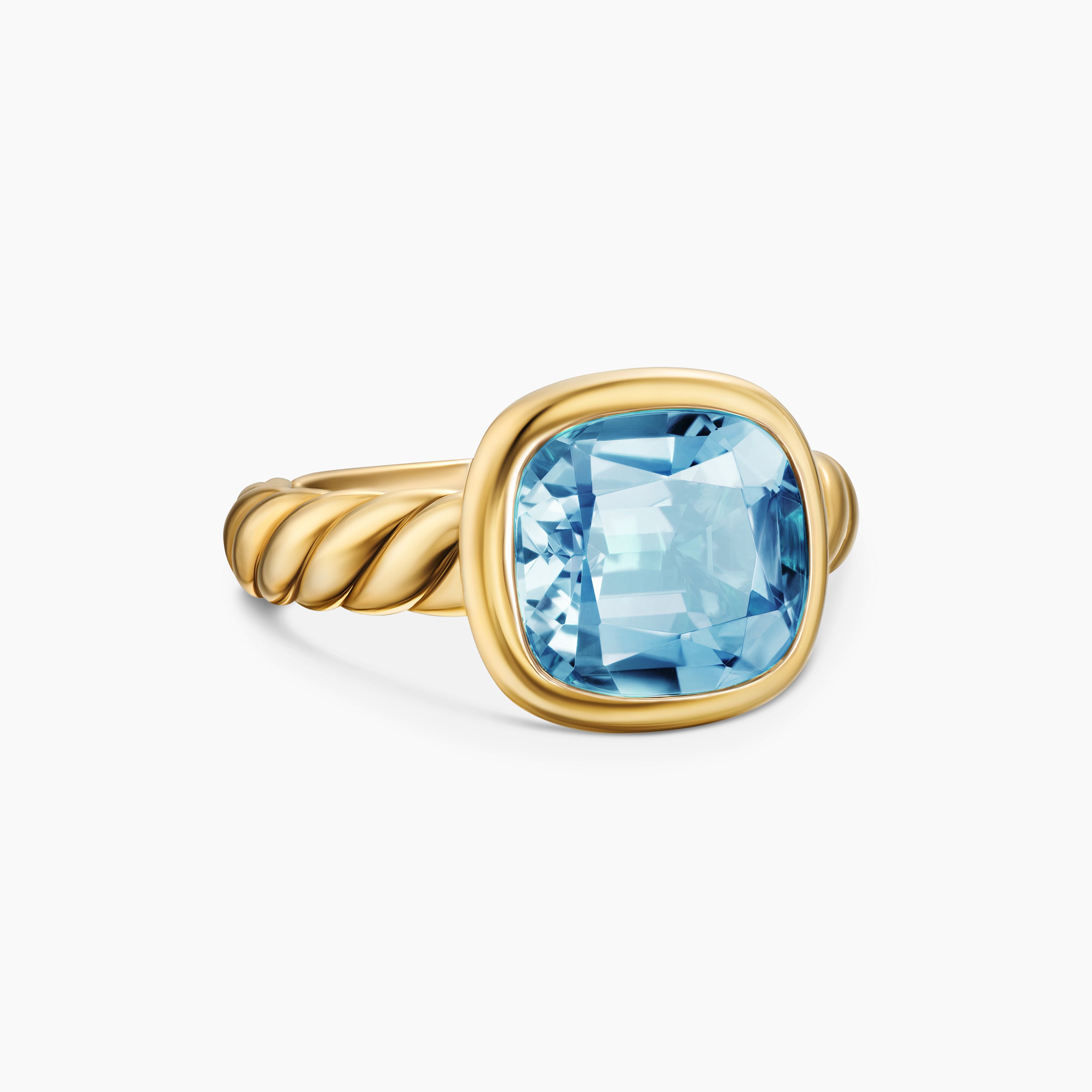 Womens DY Mercer Color Stone Ring in 18K Yellow Gold, 10mm