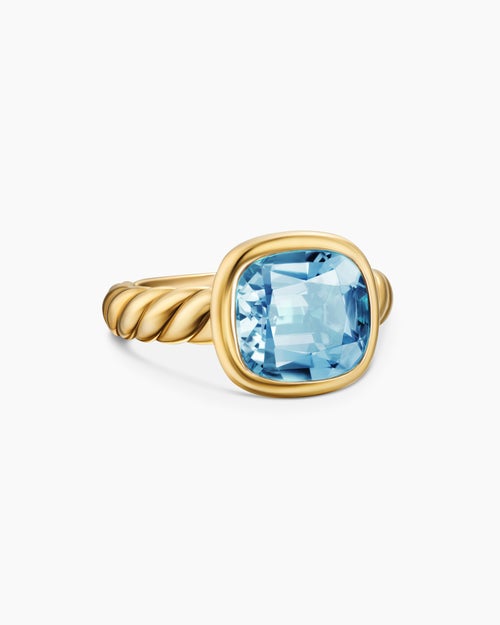 Womens DY Mercer Color Stone Ring in 18K Yellow Gold, 10mm