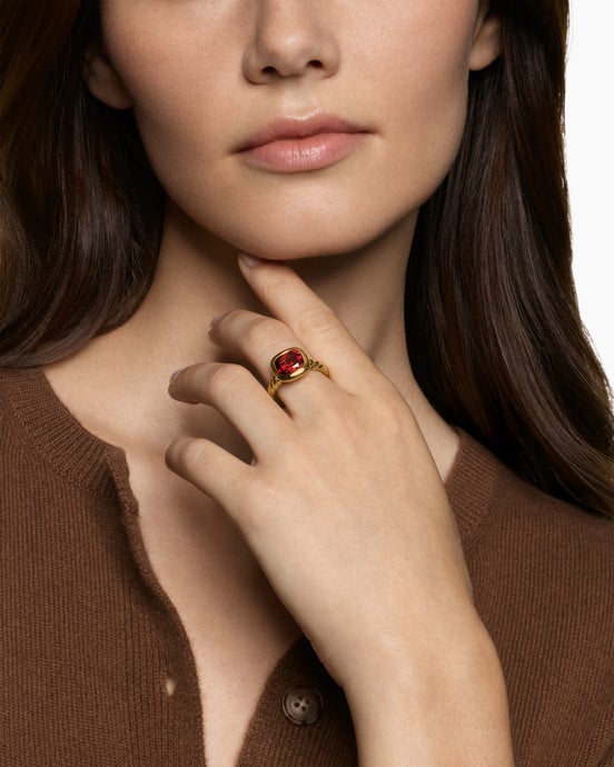 DY Mercer Stone Ring in 18K Yellow Gold, 10mm