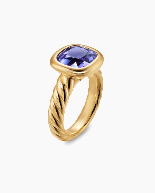 DY Mercer® Stone Ring in 18K Yellow Gold with Prasiolite, 10mm