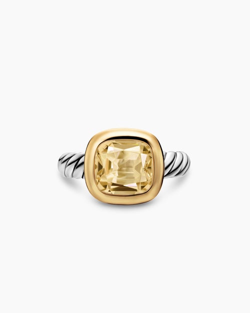 Womens DY Mercer Color Stone Ring in Sterling Silver with 18K Yellow Gold, 10mm