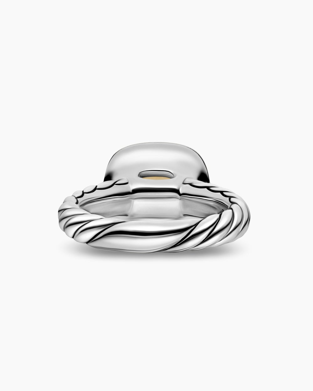 Bague avec pierre de couleur DY Mercer en argent sterling avec or jaune 18 carats et diamants, 10 mm femmes