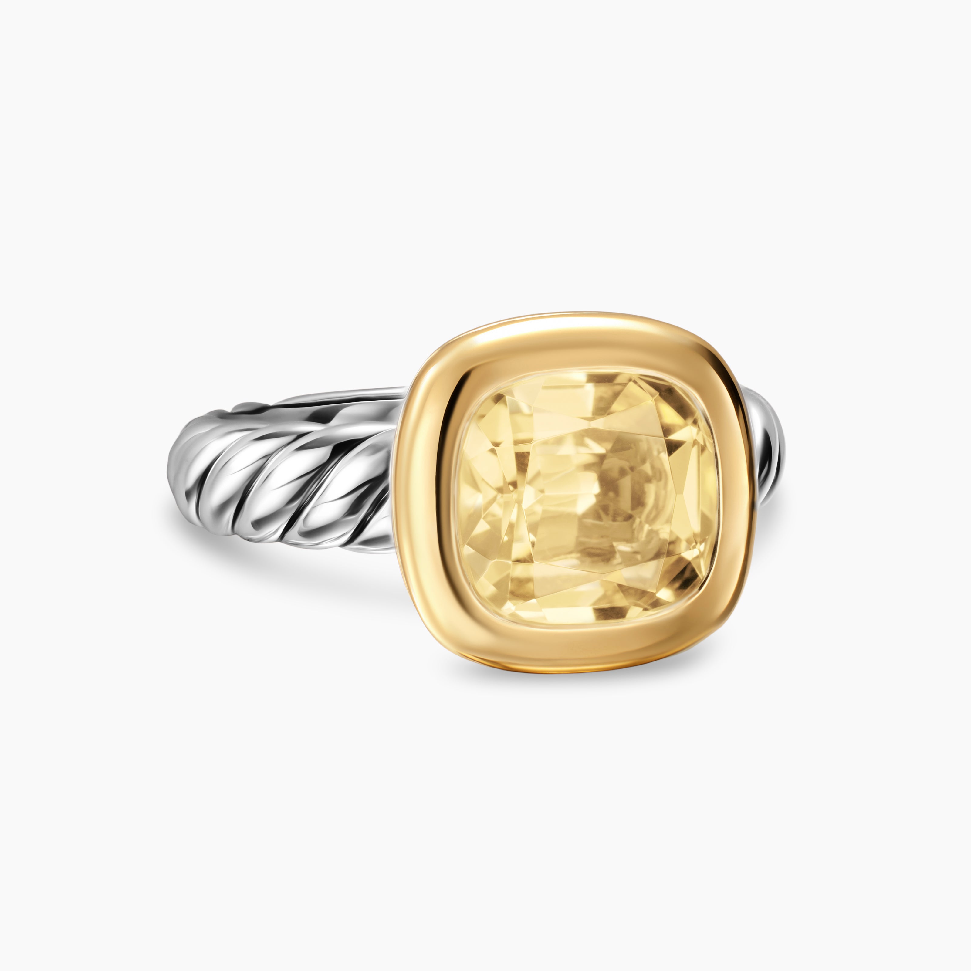 Womens DY Mercer Color Stone Ring in Sterling Silver with 18K Yellow Gold, 10mm
