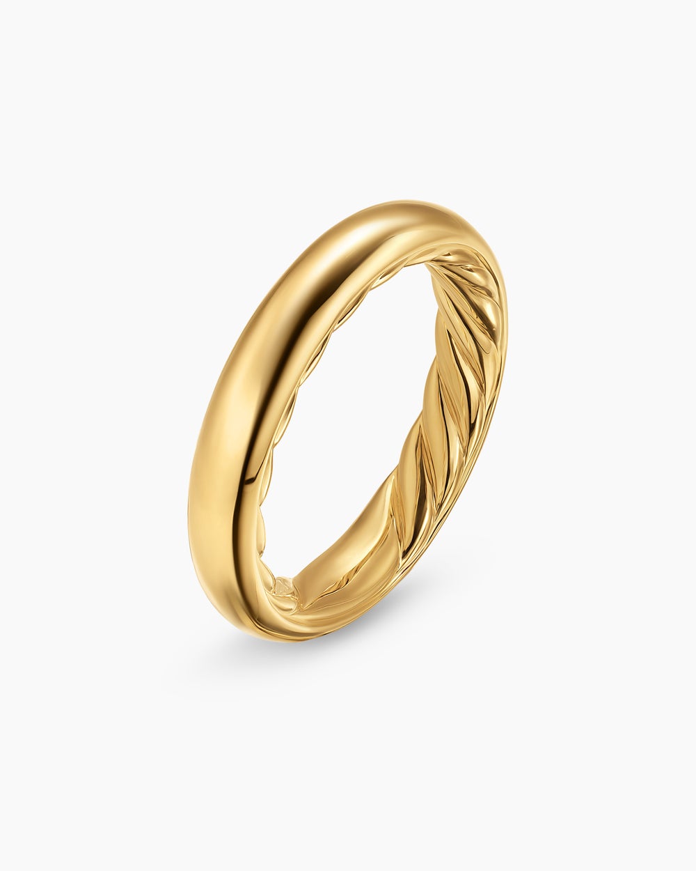 Womens DY Mercer Band Ring in 18K Yellow Gold, 3.7mm