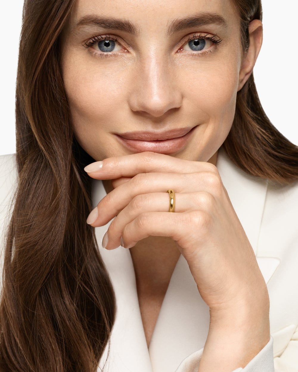 Womens DY Mercer Band Ring in 18K Yellow Gold, 3.7mm