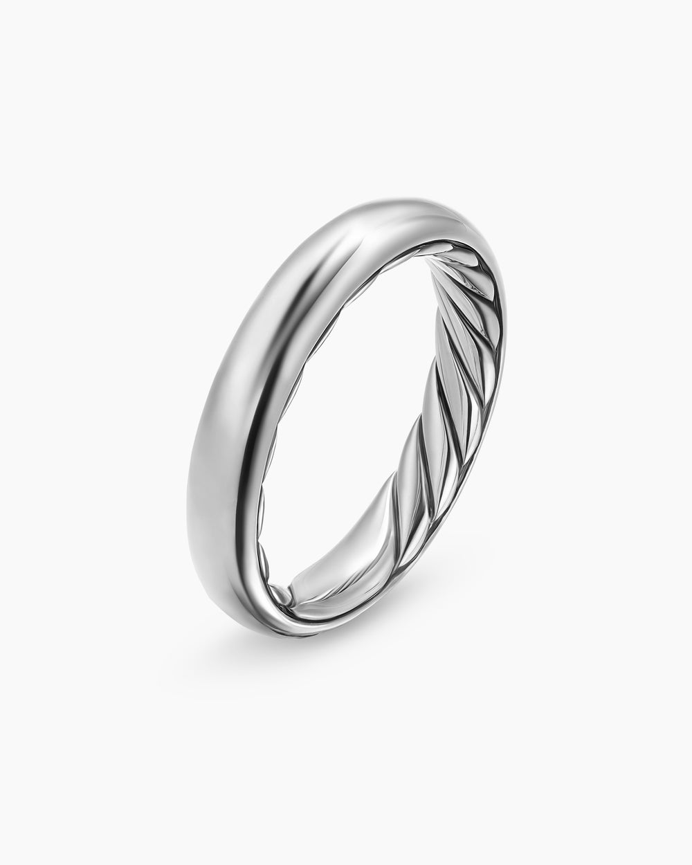 Womens DY Mercer Band Ring in Sterling Silver, 3.7mm