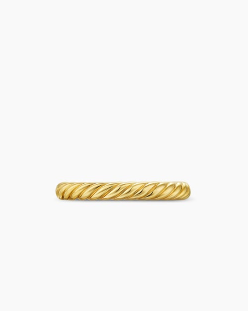 Womens Cable Band Ring in 18K Yellow Gold, 2.8mm
