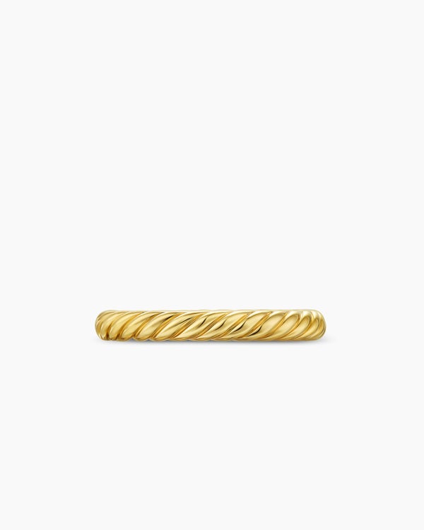 Cable Band Ring in 18K Yellow Gold, 2.8mm