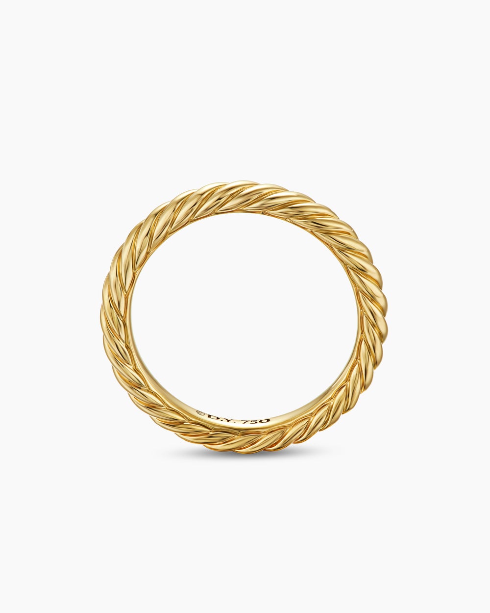 Womens Cable Band Ring in 18ct Yellow Gold, 2.8mm