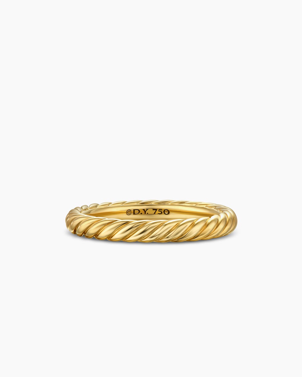 Womens Cable Band Ring in 18ct Yellow Gold, 2.8mm