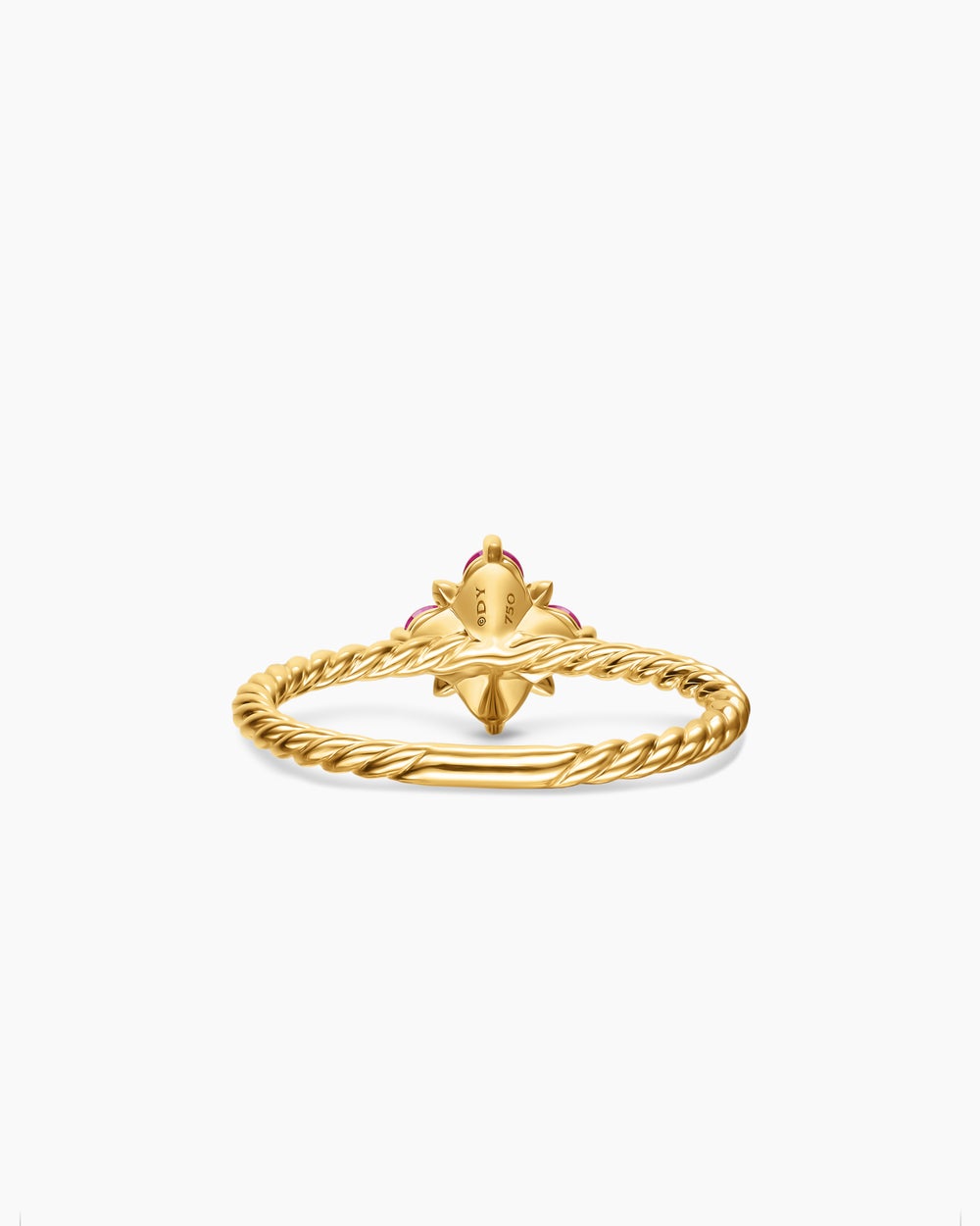 Womens Petite Modern Renaissance Color Ring in 18K Yellow Gold with Diamond, 8.7mm