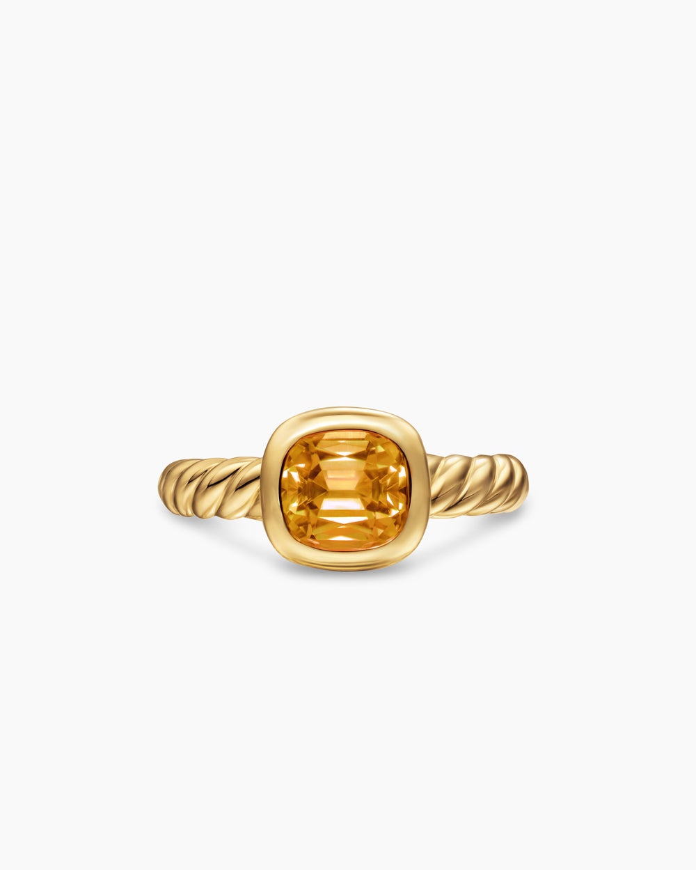 Bague à pierre de couleur DY Mercer en or jaune 18 carats, 7 mm pour femmes