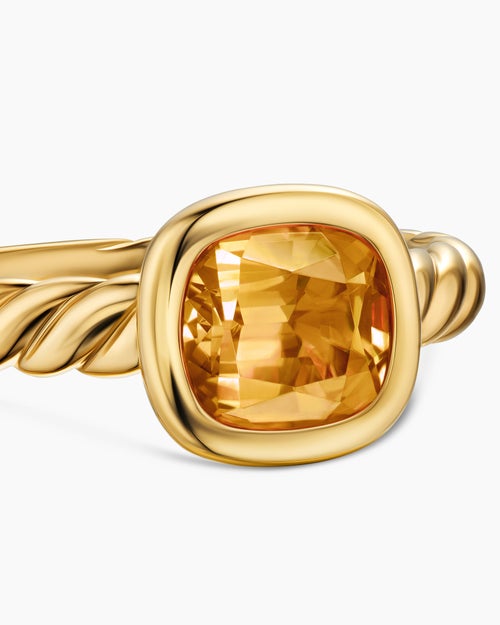 Womens DY Mercer® Color Stone Ring in 18K Yellow Gold with Citrine, 7mm