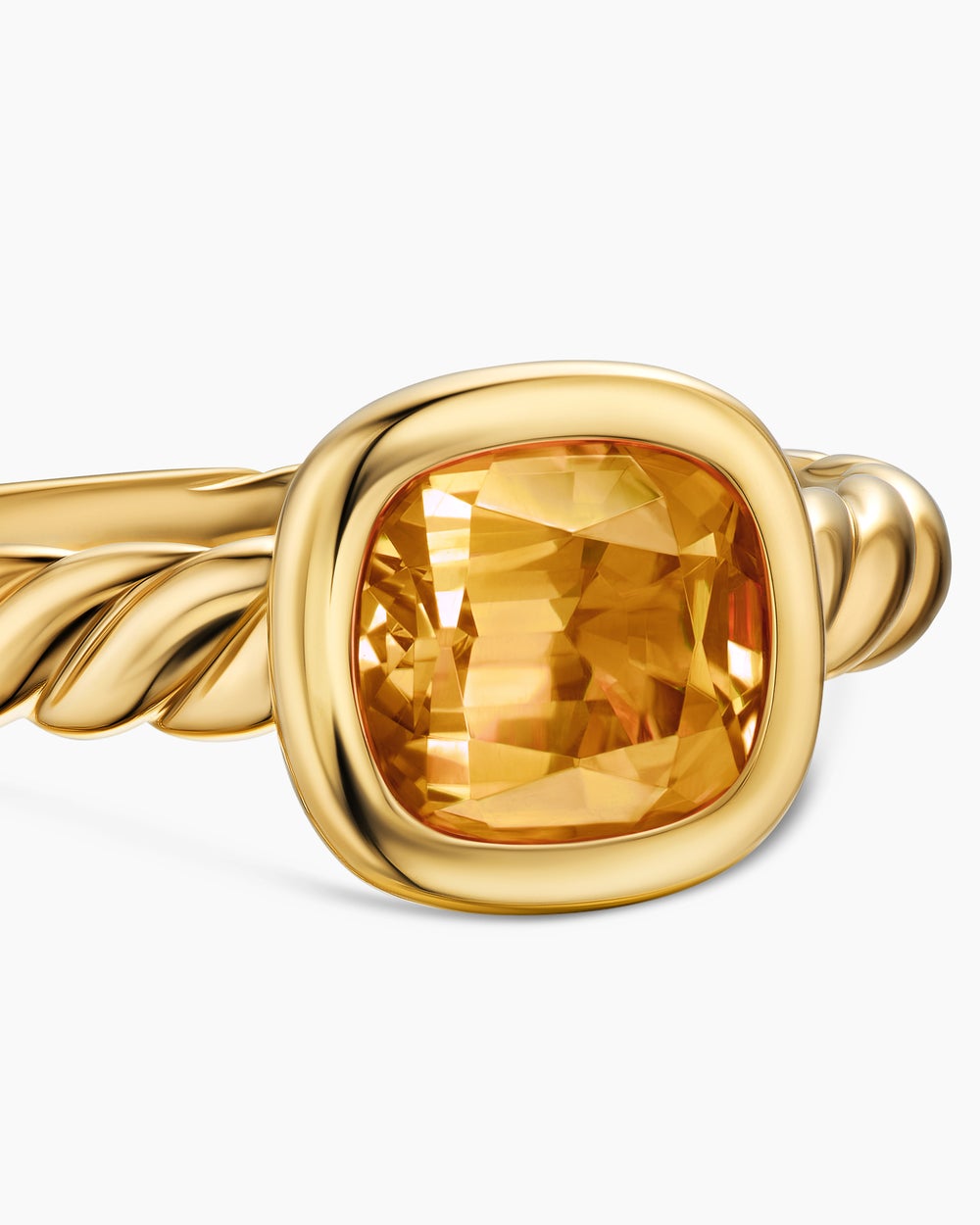 Bague à pierre de couleur DY Mercer en or jaune 18 carats, 7 mm pour femmes